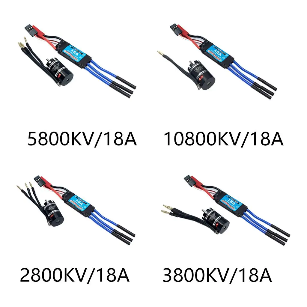 

Mini Brushless Motor 18A ESC Speed Controller for 1/28 RC Car Replacement