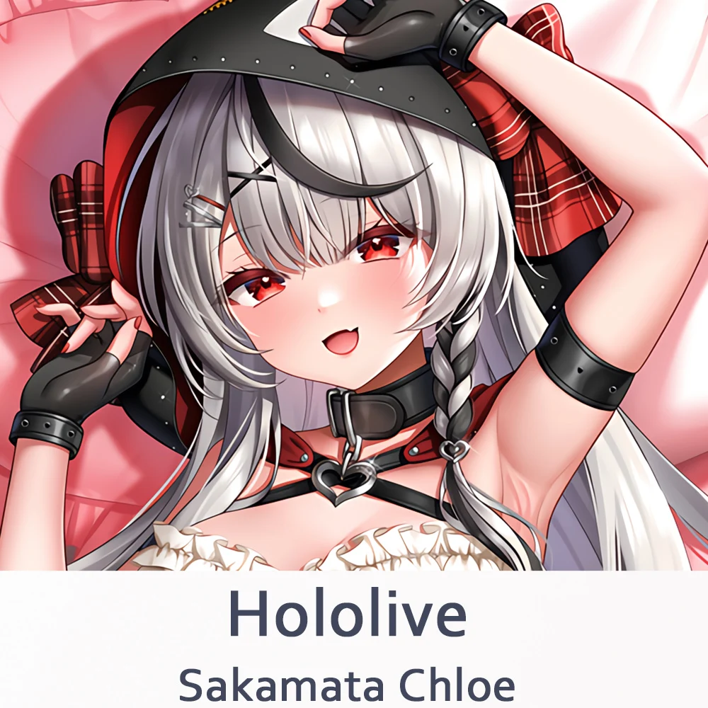 

Hololive Sakamata Dakimakura 2WAY Шарнирный чехол для тела Аниме Fuxuan Otaku Подушка Чехлы для подушек Рождественские подарки
