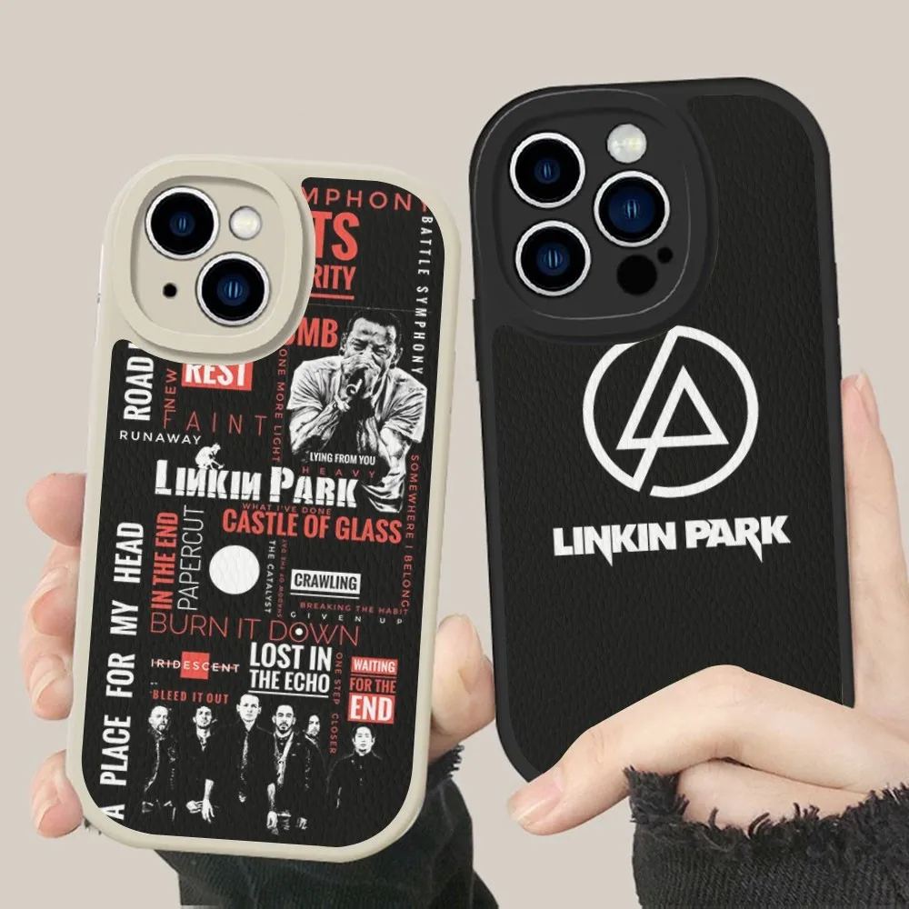 L-Linkin Meteora P-Park Phone Case Hard Leather For IPhone 16 15 14 13 12 Mini 11 14 Pro Max Xs X Xr 7 8 Plus Fundas