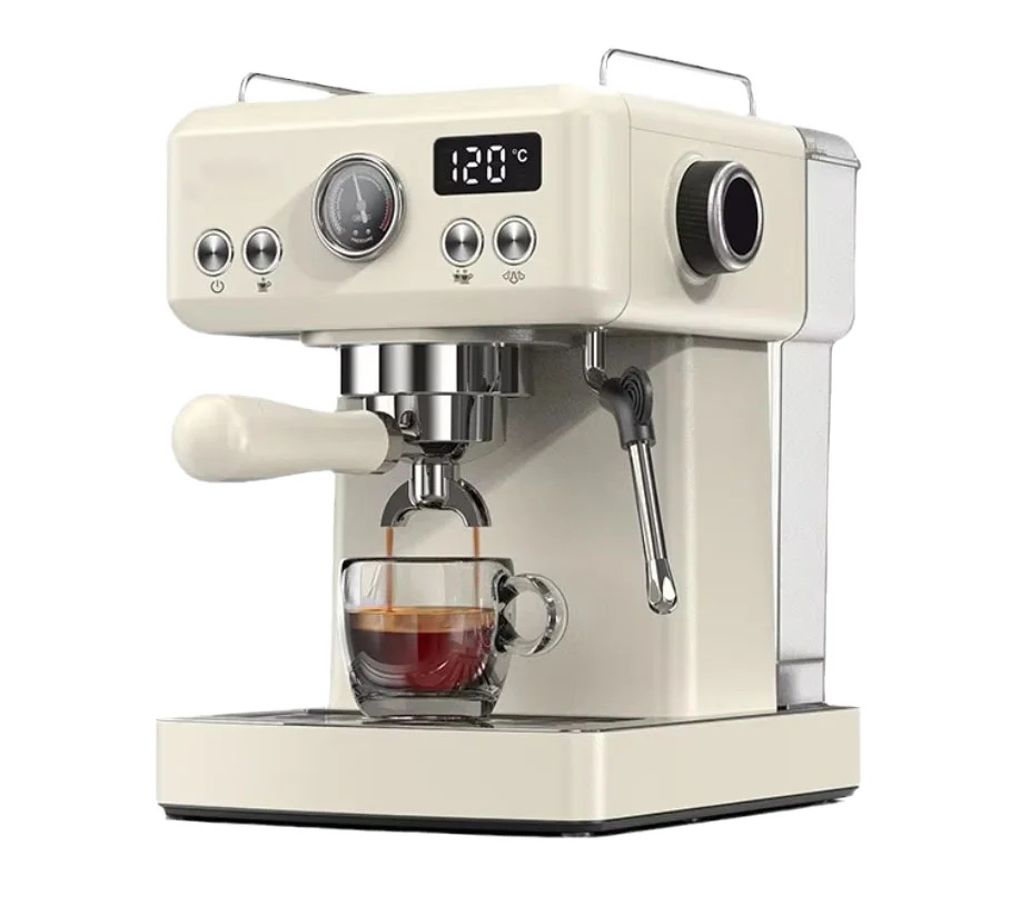 

Stainless Steel Semi-Automatic Coffee Machine Dual Temperature Milk Frother Hot Water System 11 Cups Household Eco-friendly 20