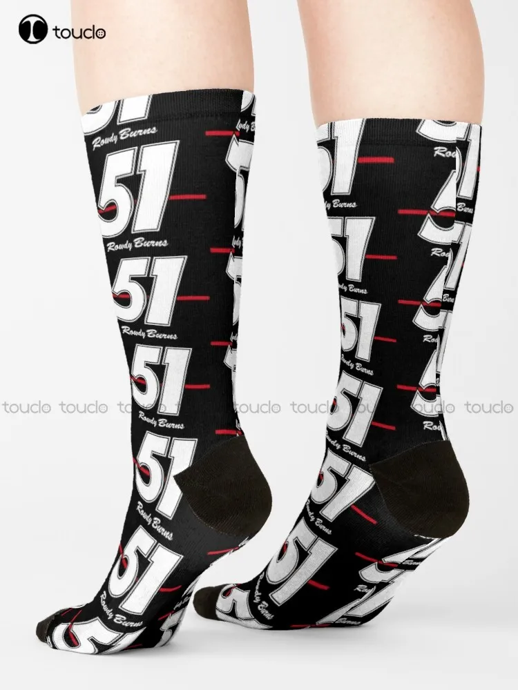 Rowdy Burns #51 Days Of Thunder Socks Work Socks Personalized Custom Unisex Adult Teen Youth Socks 360° Digital Print Harajuku