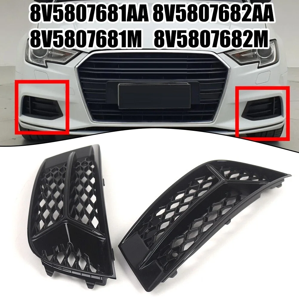 

HONEYCOMB противотуманная фара, гриль, лицевая панель для Audi A3 2017 2018 2019 2020, передний бампер автомобиля, решетка, гоночный стиль, автоаксессуары