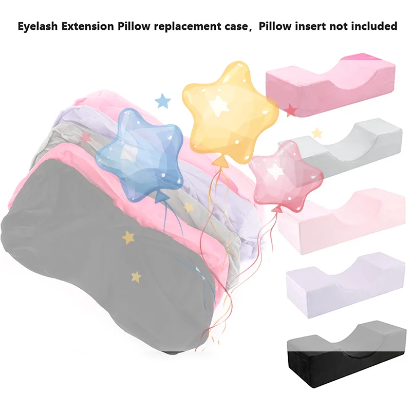 5 Colors Eyelash Extension Pillow  Cover Flannel Grafting Eyelashes Pillows Replace Cover Lash Pillow Cover  MakeUp Too
