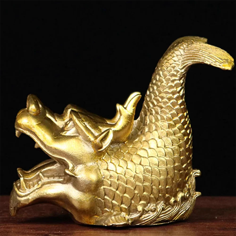 

Pure copper dragon head fish Aoyu study office foyer home decoration