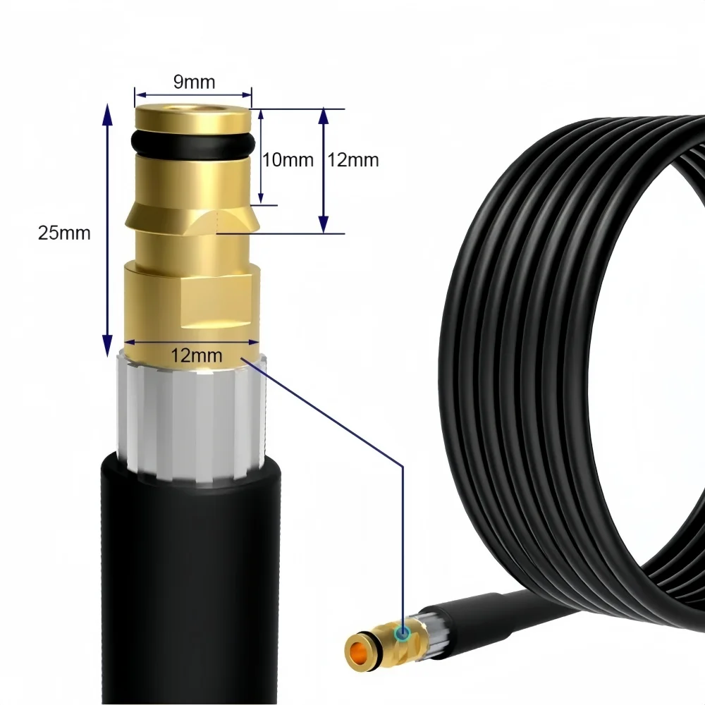 Imagem -02 - Pressão Água Mangueira de Limpeza Mangueira Lavadora de Pressão com Conector Rápido Acessórios Extensão Karcher K2k7 Alta