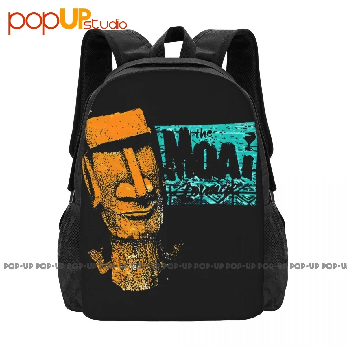 Tiki Bar Moai Totem Rapa Nui Easter Island Statue Backpack Large Capacity Print Portable Storage Bag Riding Backpack