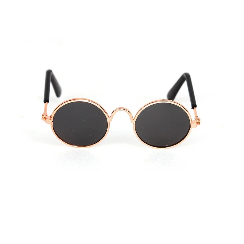 Dog Sunglasses Cat Pet Product Lovely Vintage Round Reflection Eye Wear Glasses Small Dog Cat Pet Photo Props  Accessories