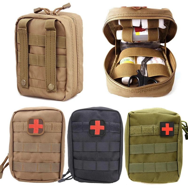 مجموعة الإسعافات الأولية الخارجية EDC Molle Medical Kit IFAK Survival Emergency Waist Pack EDC Kit ملحقات الصيد الخارجية