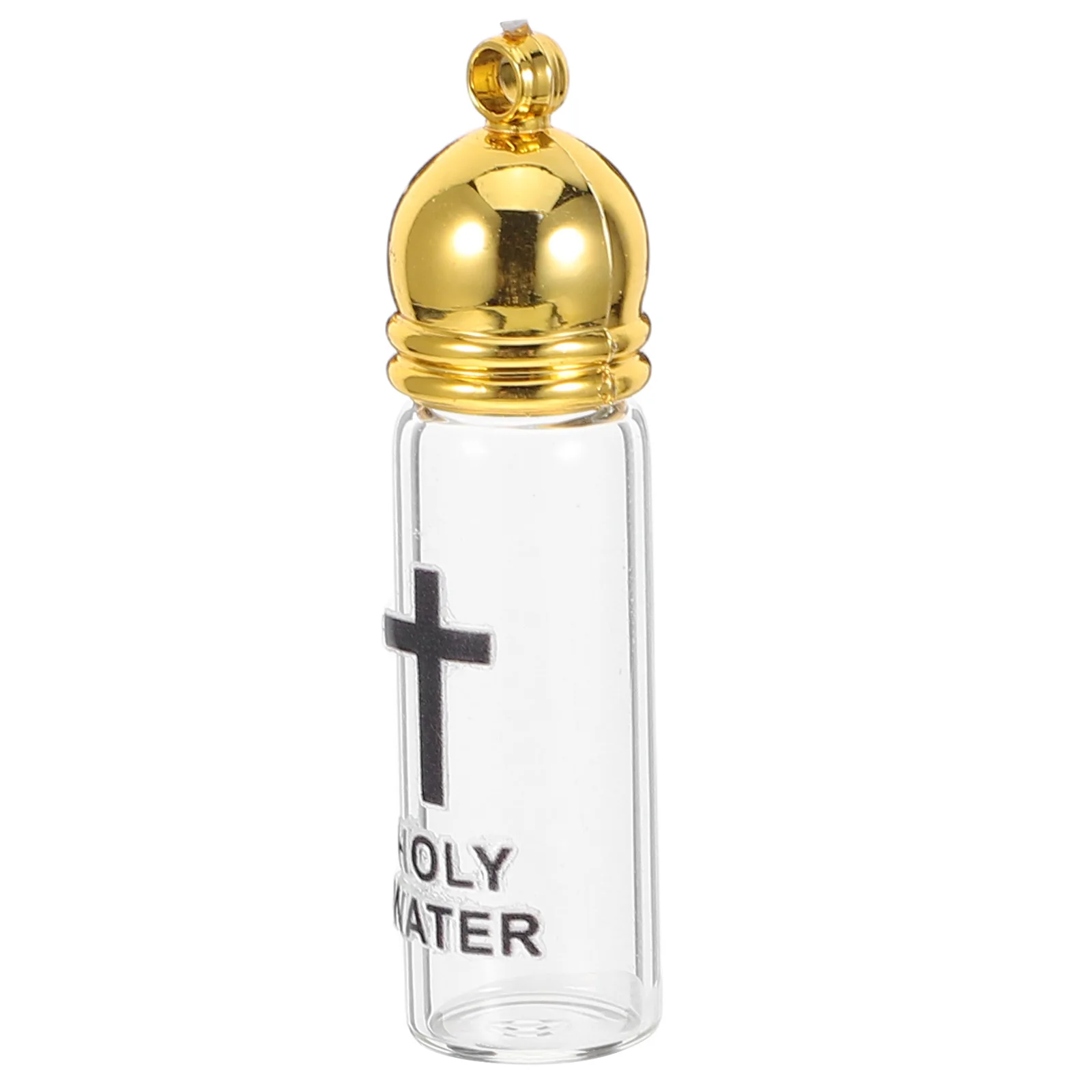 

Baptism Holy Water Bottle Clear Glass Cross Pendant for Sacred Ceremonies Catholic Christian Rituals Home Church Decor