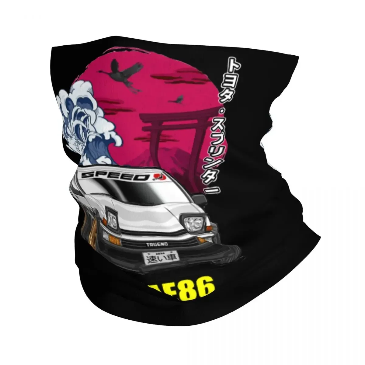 Initial D Nippon Toyota Sprinter Trueno AE86 1986 Bandana Neck Gaiter Balaclavas Face Mask Scarf Multifunctional Headband