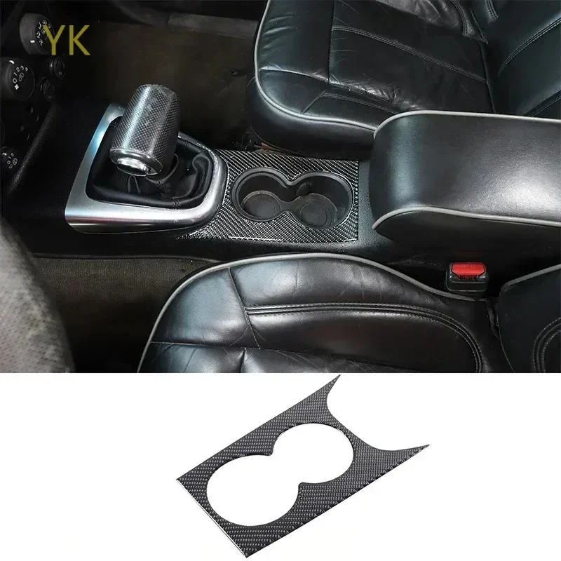 

For Hummer H3 2005-2009 Soft Carbon Fiber Car Center Control Water Cup Holder Panel Trim Sticker Interior Car Accessories