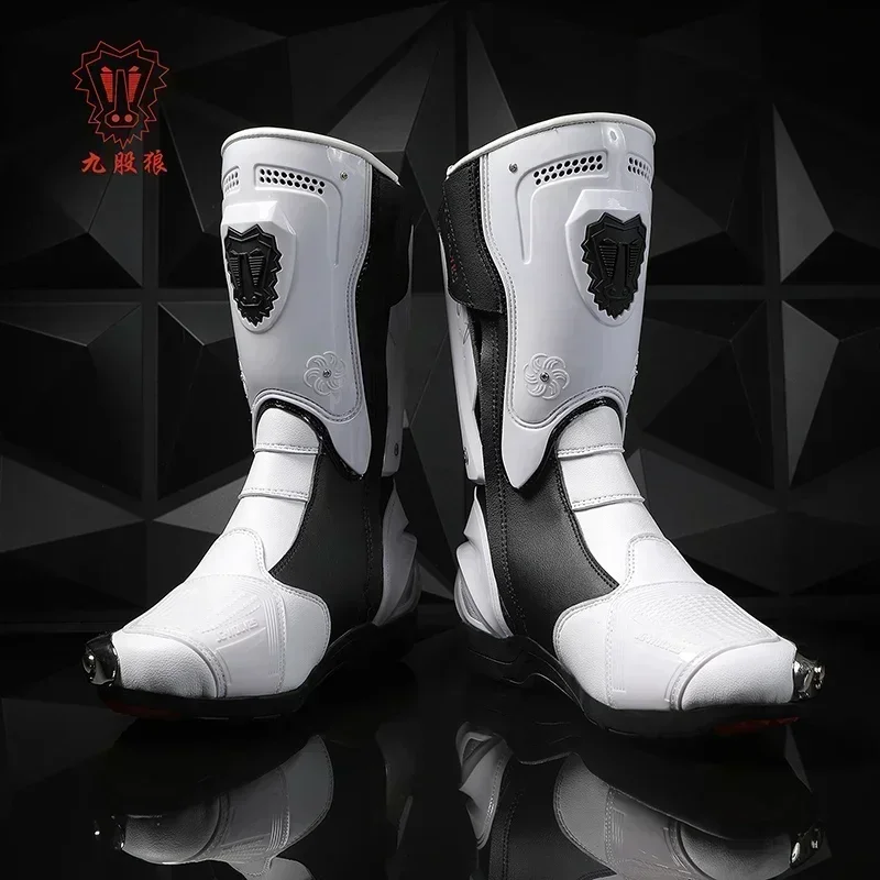 Motorcycle Leisure Four Seasons Anti-collision Cross-country Riding New Men's High-top Riding Protection Shoes Riding Shoes