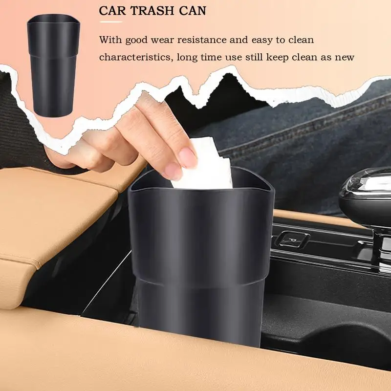 Car Trash Bin Cup Holder Multifunctional Dust Box Bottle Organizer Automotive Seat Accessories Garbage Storage Box For Most Car
