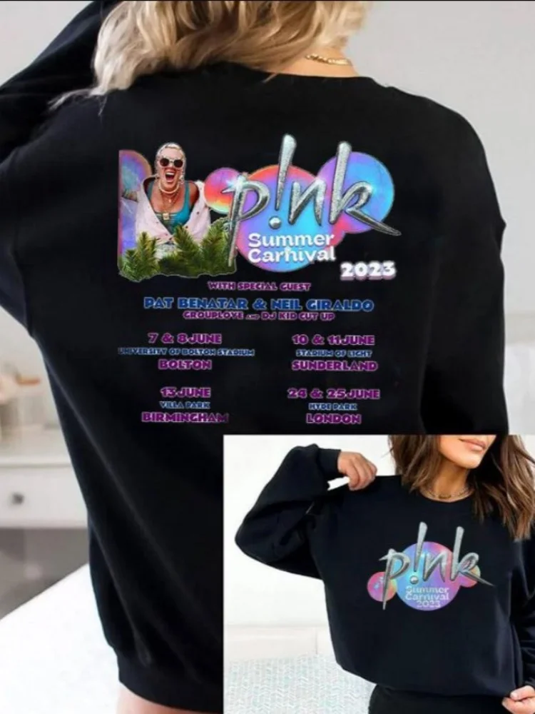 

3D New Printed Summer Carnival 2024 Sweatshirt for Women Harajuku Round Neck Long Sleeve Casual Super David Dress P!