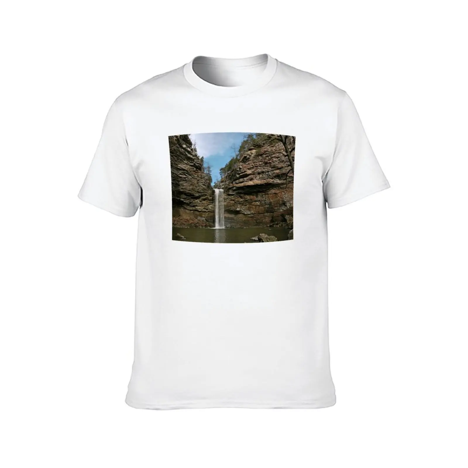 Cedar Creek Falls, Petit Jean T-Shirt man t shirt cotton high quality g man t shirts for men T-Shirt - view 2