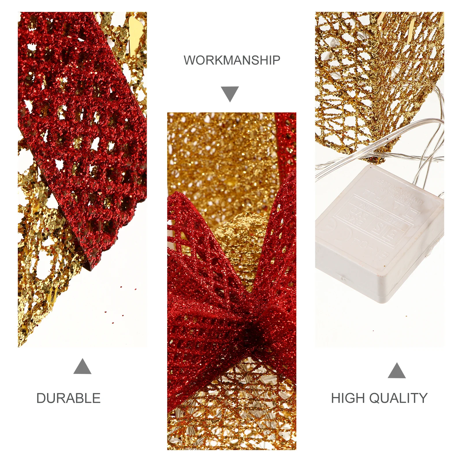 

3Pcs Christmas Gift Boxes with LED Lights Glowing Parcel Adornments Sparkling Decor for Hotels Restaurants Bars