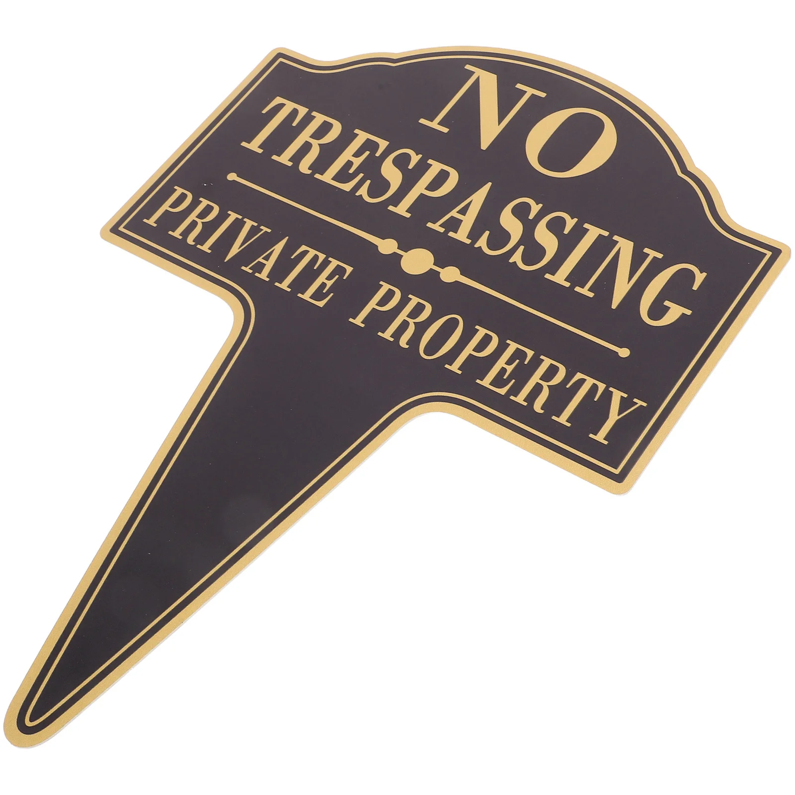 

No Trespassing Sign with Stake Heavy Duty Metal Private Property Warning for Home Business Driveway Landscape Protection