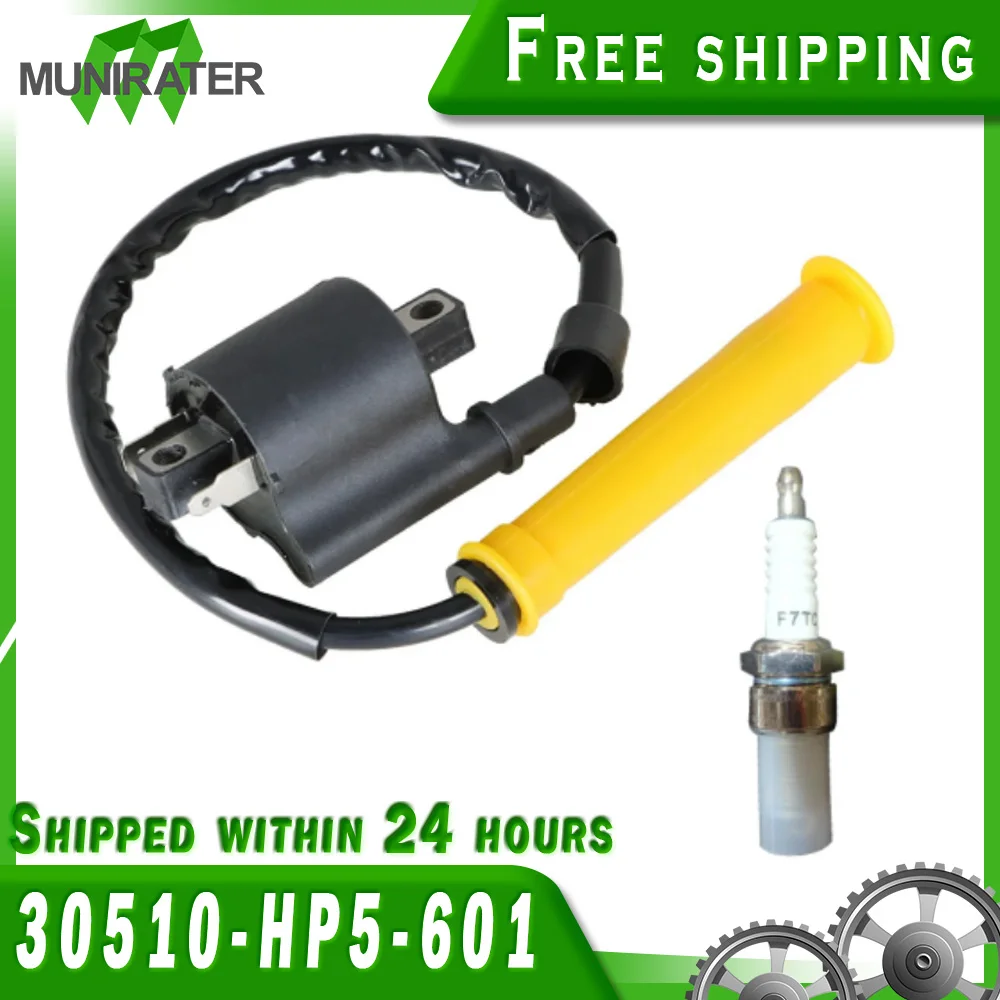 

30510-HP5-601 Ignition Coil & Spark Plug W/Cap for Honda Rancher 420 2007-2013 ATV