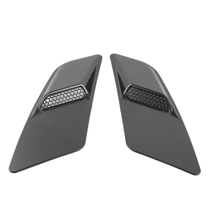 

1Pair Car Front Hood Vent Intake Trim Scoop Vent Guards For Ford Mustang 2015-2017 Extractor Insert Air Vent Trim Panel