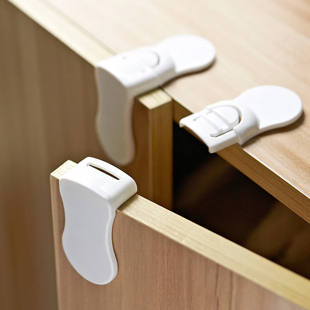 

Infant Multi-Purpose Right-Angle Lock, Corner Design Cabinet Lock, Strong Adhesive No-Drill, Baby Drawer Anti-Pinch Safety Lock
