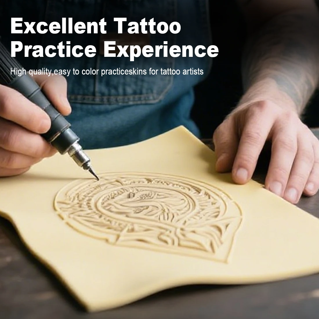 Thickened Reusable Tattoo Training Skin Flexible Silicone Simulation Skin Double Sided For Lining Shading PMU Eyebrow Lip Practi