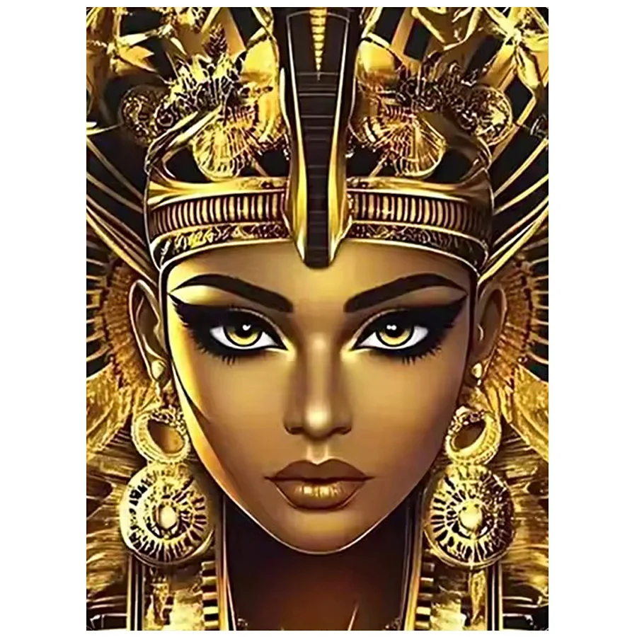 

Egyptian Golden Goddess Diamond Mosaic 5D DIY Resin Diamond Painting Cleopatra Portrait Art Cross Stitch Kits Rhinestone decor