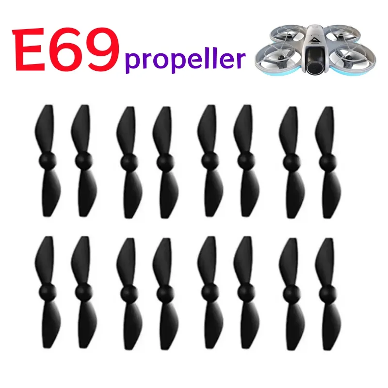 Original E69 Mini Drone Propellers Spare Parts Paddles RC Drone Replacement Accessories Propeller Blade Black