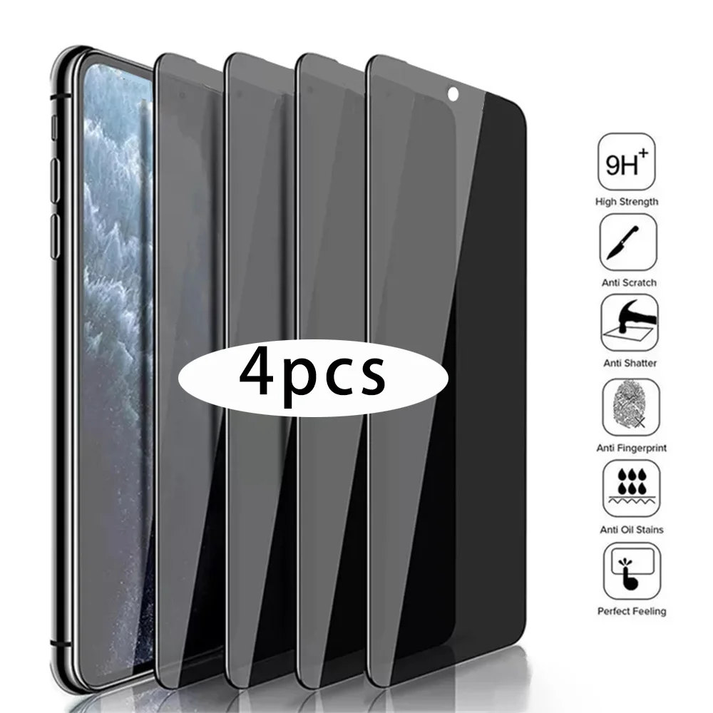 4Pcs Privacy Screen Protectors for Realme GT 5G 2 Pro Master Neo 2 3 3T Anti Spy Film For Realme C30 Screen Protectors