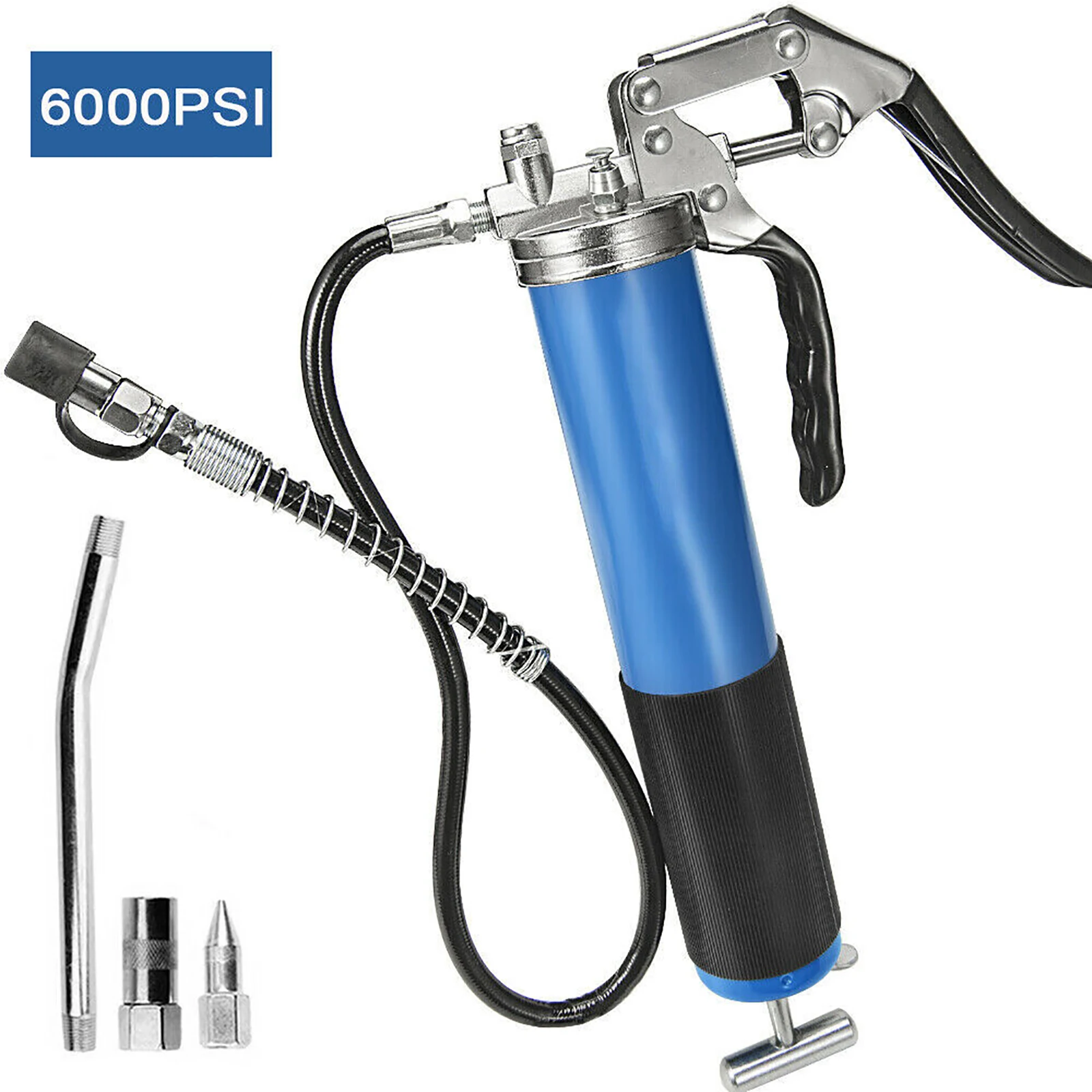 6000PSI Grease Gun 400CC Heavy Duty Pistol Grip W/12