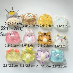 10pcs Slime Charms Resin Fake Animal Charms Kawaii Flatback Making Supplies for DIY Craft Making and Ornament Scrapbooking A05