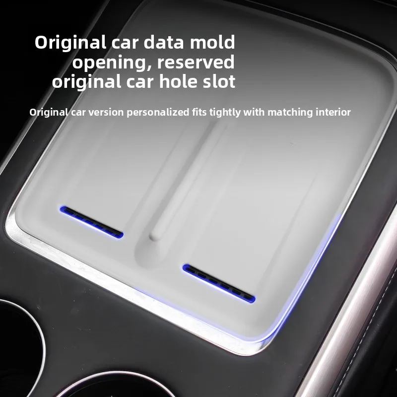 Painel de carregamento sem fio almofada de silicone à prova de poeira deslizamento acessórios de decoração de carro para xiaopeng xpeng g9 23-25