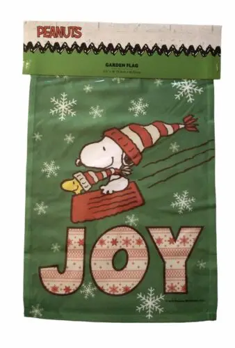 PEANUTS® Joy Snoopy And Woodstock - Garden Flag - 12.5'' X 18'' NWTS Christmas