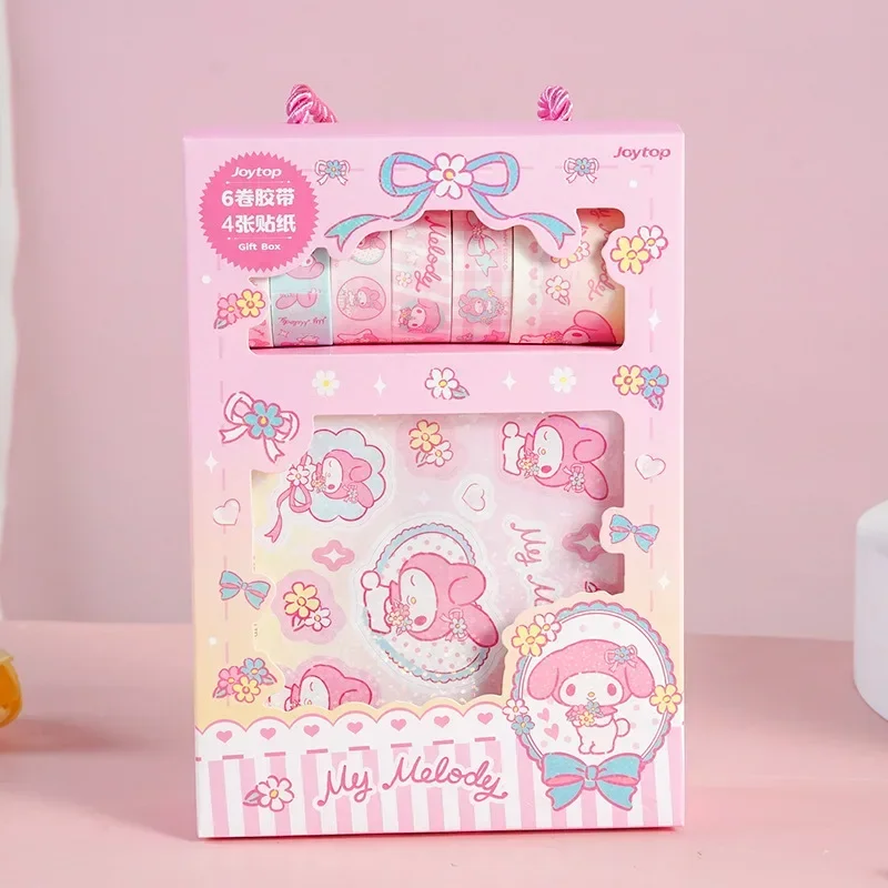 Joytop Sanrio Kuromi Cinnamoroll taśma do naklejania zestaw podarunkowy studenta urocze konto kreskówka ręka Diy dekoracja na prezent