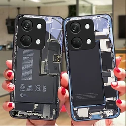 OnePlus Nord 3 5 6T 7 Pro 8 12 10T Reno8 Lite 5G 10R Nord N30 ํ๋ ์ ๊ฐํ ์ ๋ฆฌ ์ ํ ์ผ์ด์ค ์ฉ ์ ํ๋ก ๊ธฐํ ๋ธ๋