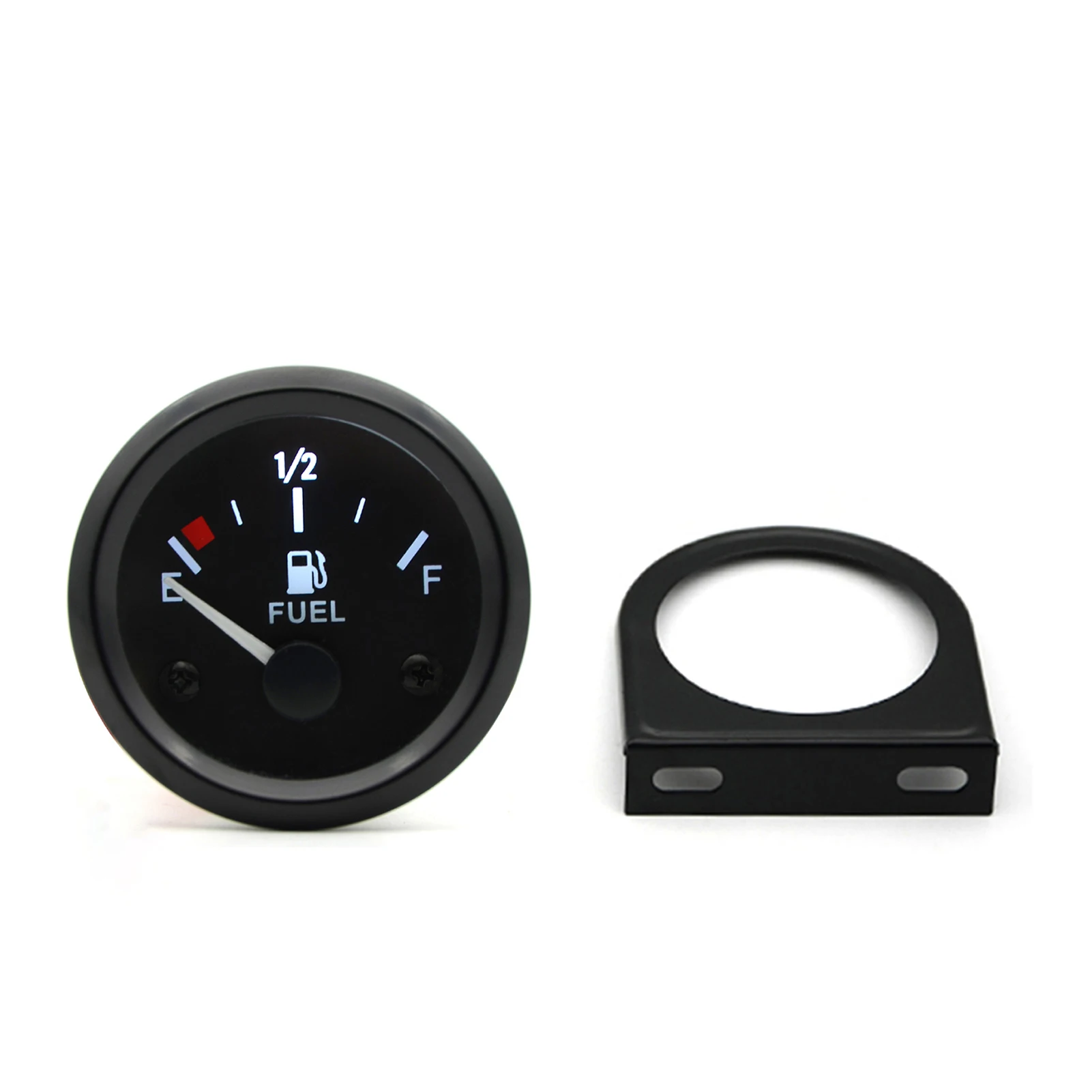 2 inch 52mm Fuel Level Gauge, Pointer 12V Car Fuel Tank Meter with LED Backlight Rim Automotive Gauges Car Instrument