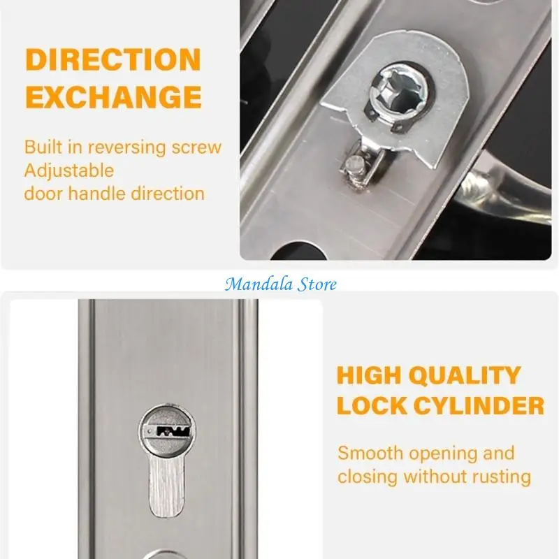 U2JC Waterproof and AntiRust Door Handle Lock Entry Door Handle with Lock and