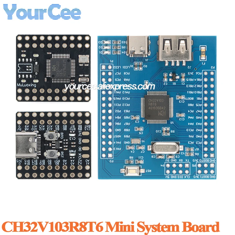 CH32V103R8T6 MINI Development Board RISC-V Assessment Core System Learning PCB Module CH32V103 Chip