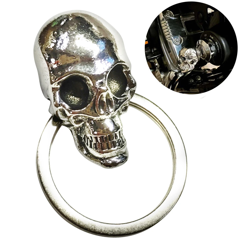 Universal Modified Key Cover Decorative Key Accessory Metal Demon Skull Key Cap for Most Motorcycles Halloween Party Favors - Image 2