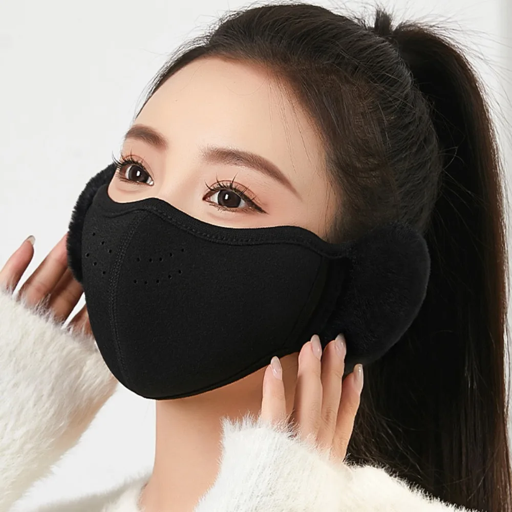 New Windproof Thermal Earmuffs Mask Breathable Anti Pollen Cycling Earflap Dustproof Fleece Winter Mask Gift