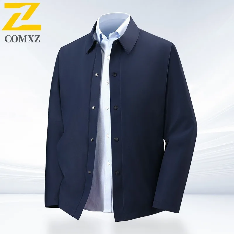 

COMXZ Urban Premium Mens Jacket Commute Office Windproof Outerwear Business Casual Comfortable Lightweight Autumn Jackets
