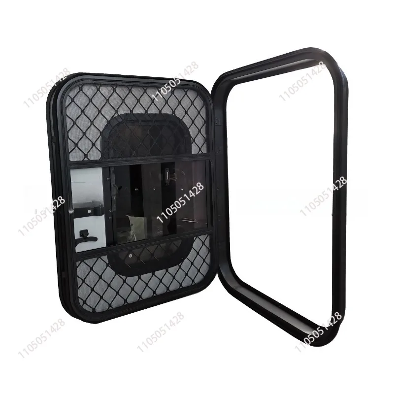 620*1250mm RV Camping Aluminum Alloy Teardrop Trailer Door with Lifting Window