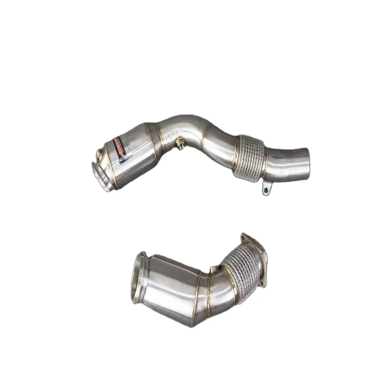 S55 SS 304 exhaust downpipe with 200 cell cat for M3 M4 F8X S55 exhaust