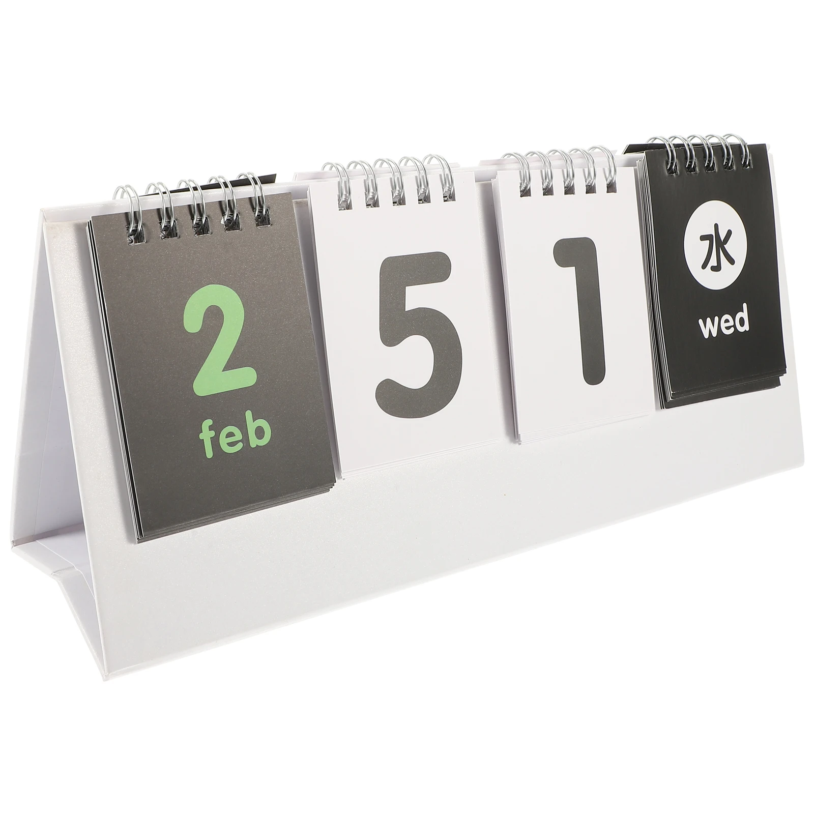 

White Modern Desk Calendar Reversible Style Perpetual Countdown Calendar Desktop Score Board Reusable for Home Office Use