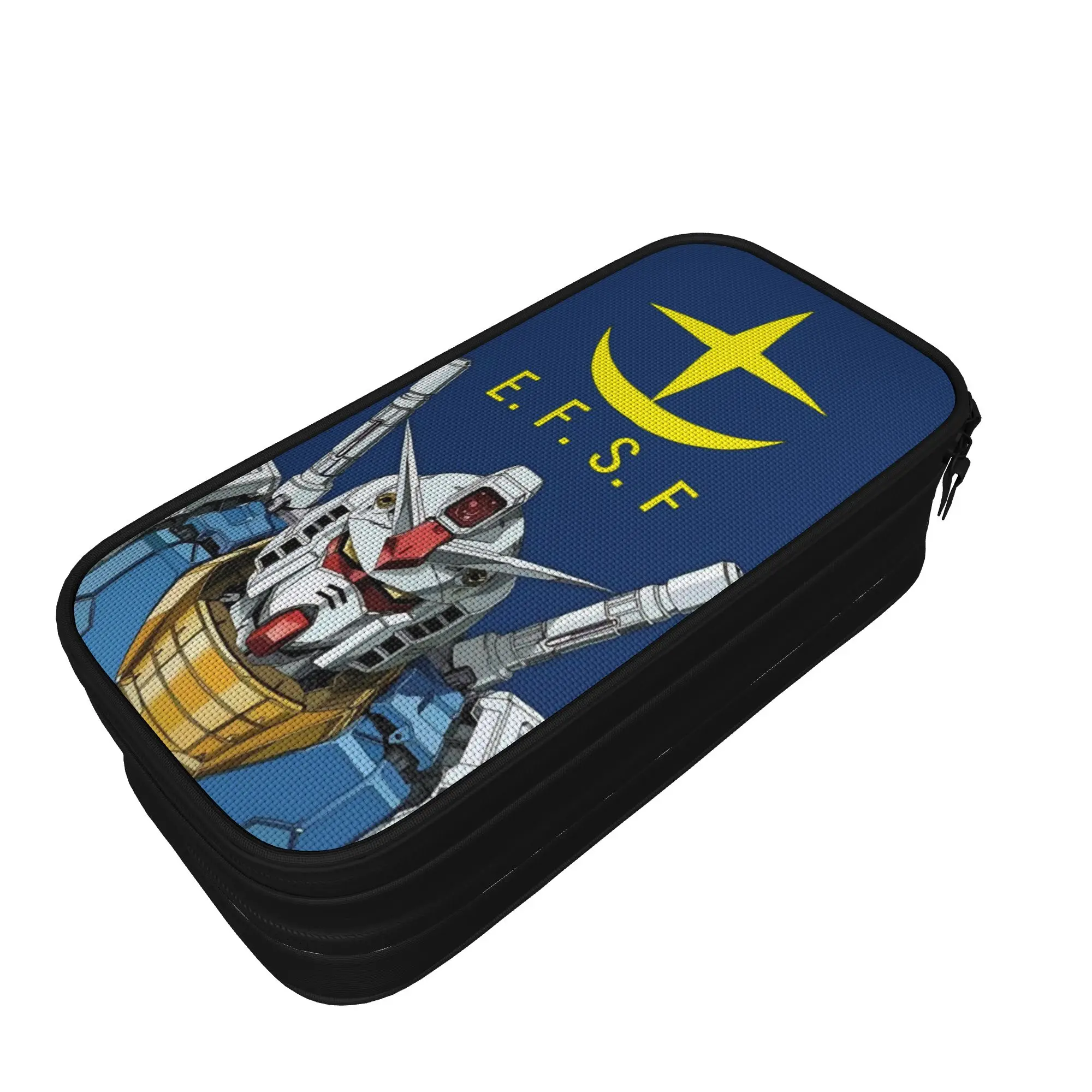 Fun mobile suit gundams Pencil Cases  Pencil Box Pen Box Kids Large Storage Pencil Bags School Supplies Zipper Accessories