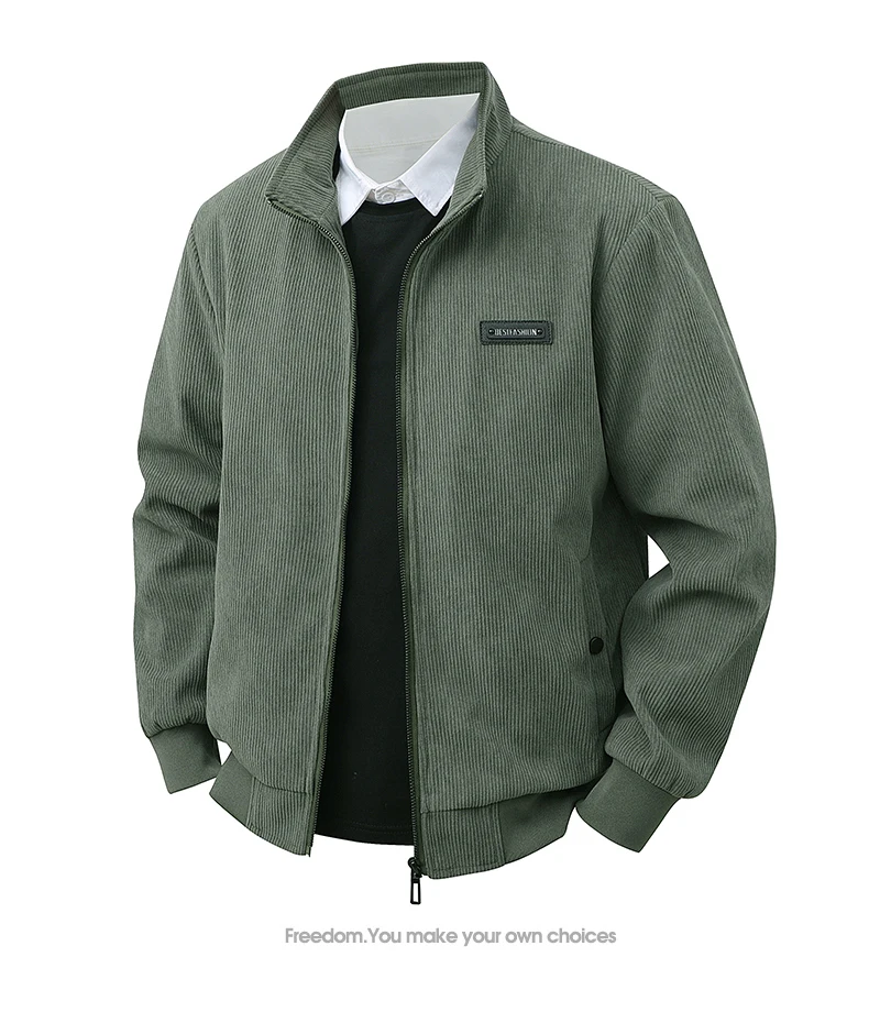 Cordjacke für Herren, Frühling/Herbst, neue amerikanische Retro-Cargojacke, Oberbekleidung, Business-Mantel für Büro, modische Winter-Freizeit- und Arbeitskleidung – Detail 11