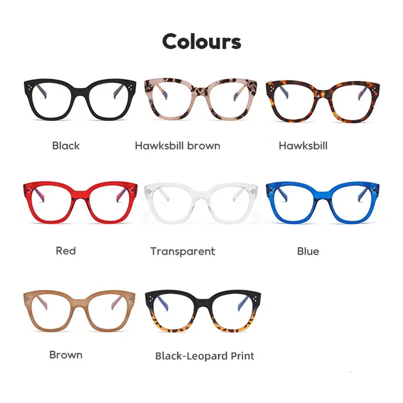 Classic Vintage Anti Blue Light Square Glasses Women For Men Luxury Brand Designer Trend Myopia Prescription Optical Rivet Frame