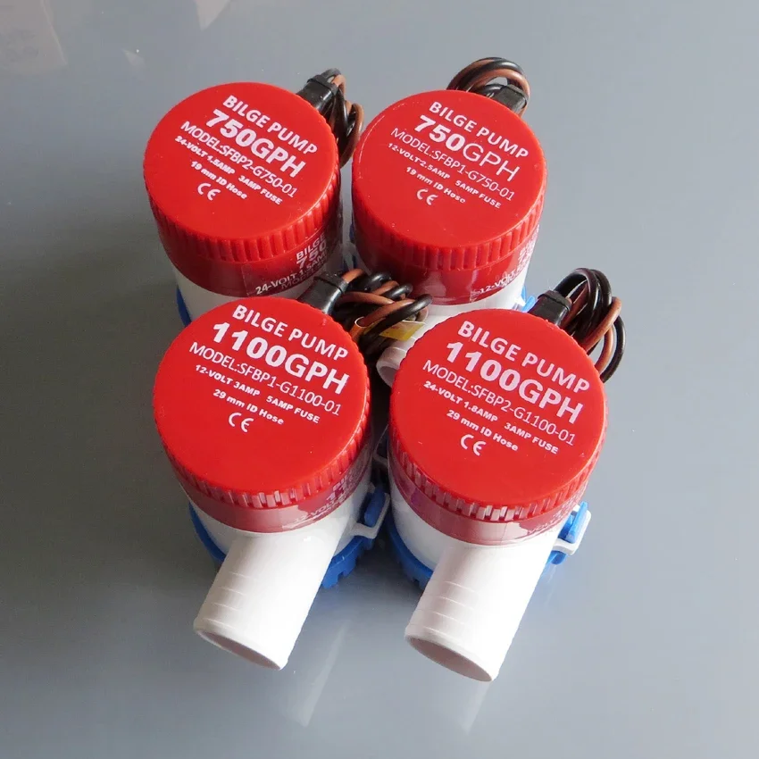 

12V 24V 750 3700 GPH DC Submersible Pump Bilge Pump Pleasure Boat Drainage Pump for Boats