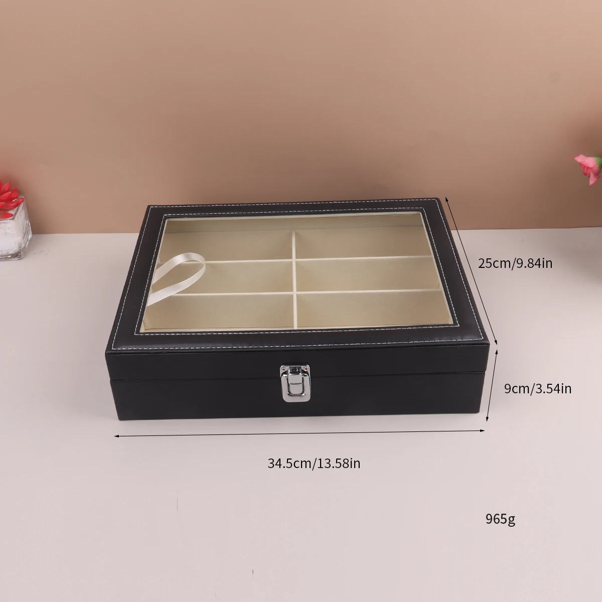 PU Glasses Display Box Wooden 8-compartment Glasses Box High-end Sunglasses Storage box Sunglasses Packaging Box