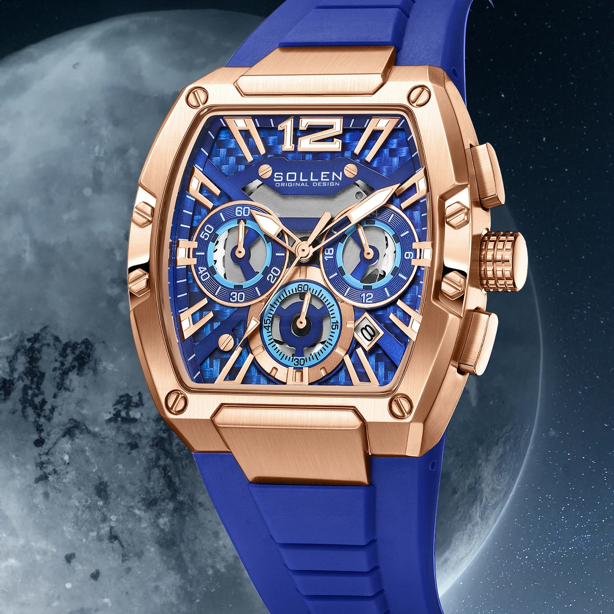 นาฬิกาข้อมือผู้ชาย Pagani ระบบจักรกลอัตโนมัติแบบกำหนดเองสำหรับผู้ชาย นาฬิกาสปอร์ตควอตซ์พร้อมสายซิลิโคน ดีไซน์ Relogio Masculino