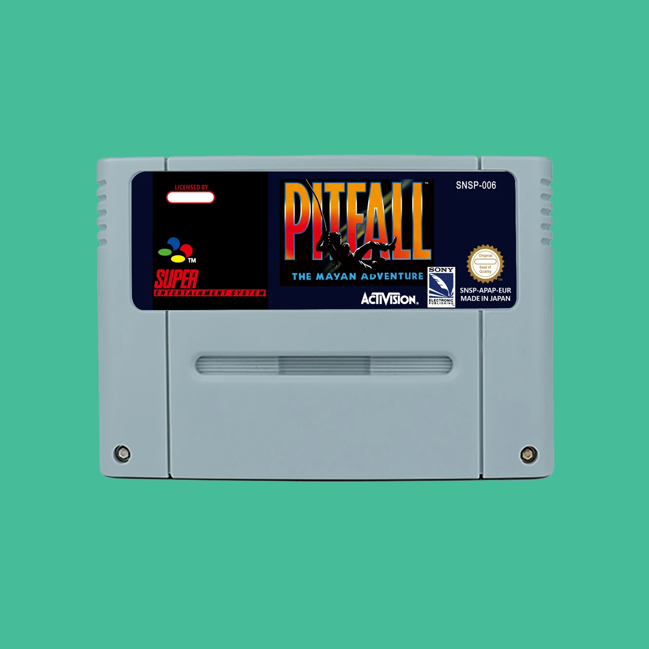 Action Game for Pitfall - The Mayan Adventure  - USA or EUR version Cartridge available for SNES  Game Consoles